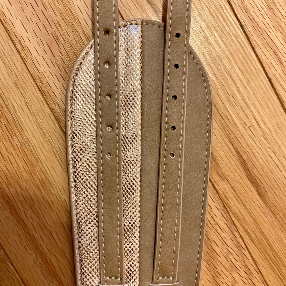 NWOT Anthropologie vegan leather metallic waist belt